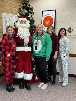 pictured is Riverview principal and office staff